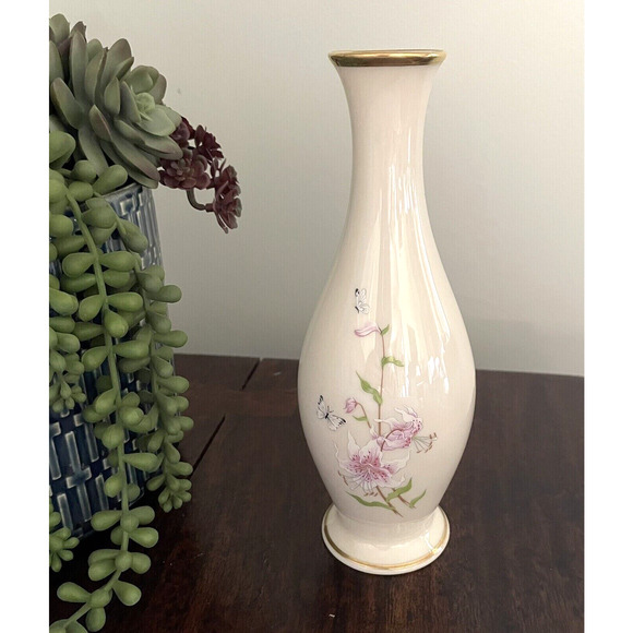 Lenox Eternal Love Vase Limited Ed. w/Orchids & Blue Birds~ in Original Box - Picture 3 of 9